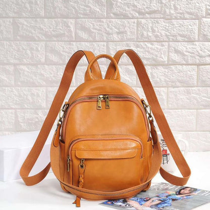 Retro Soft Leather Fashion Backpack