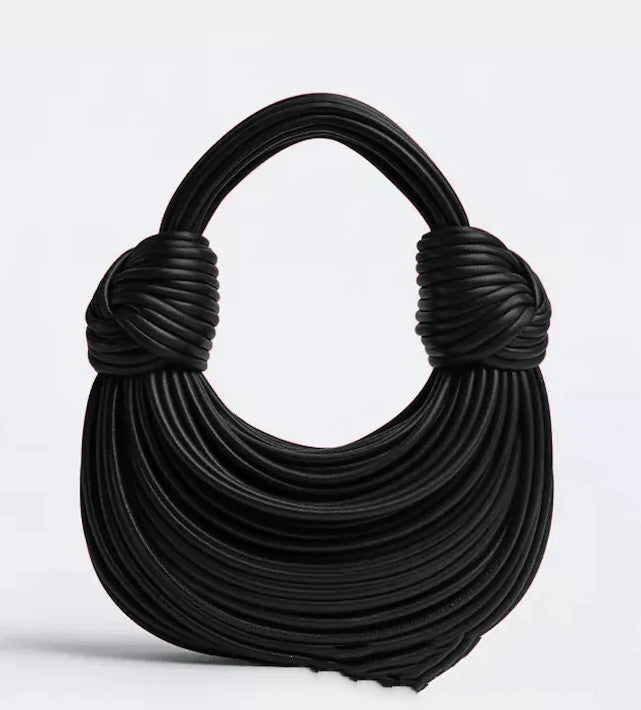 Knotted Noodle Weave Tote In Leather