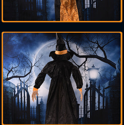 Halloween Voice-activated Horror Electric Witch Toy Ghost Festival Bar Outdoor Decorations Arrangement Props