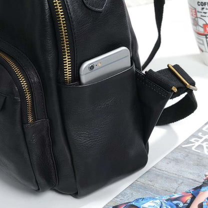 Retro Soft Leather Fashion Backpack