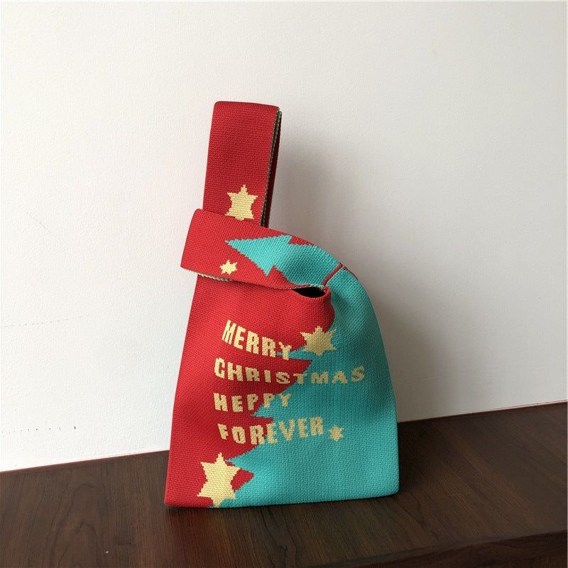 Christmas Knit Bag Festive Tote