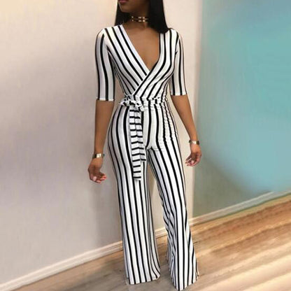 Striped jumpsuit