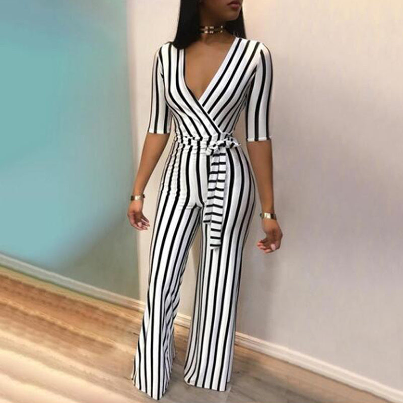 Striped jumpsuit