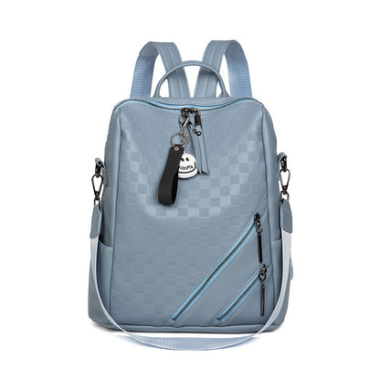 Fashion Checkerboard Backpack Casual Shoulder Bag All-match Shopping Travel Bags For Women