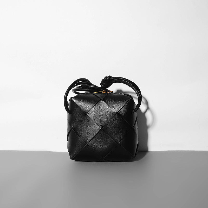 New Woven Box Rhombus Diagonal Bag