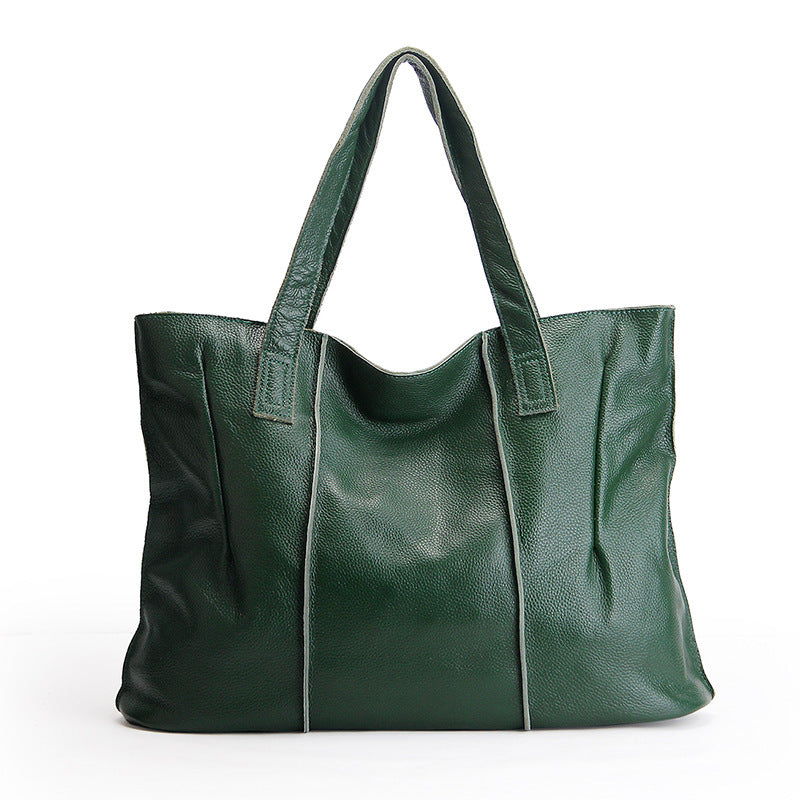 The First Layer Cowhide Handbags New Single-shoulder