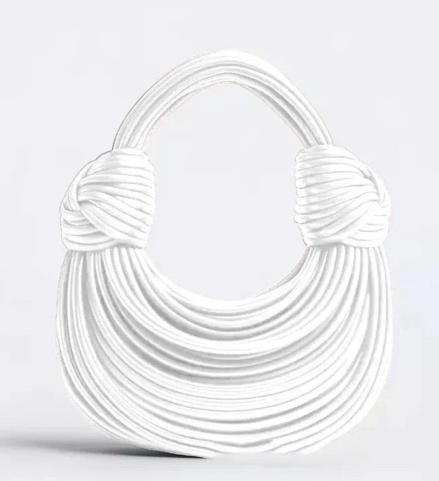 Knotted Noodle Weave Tote In Leather