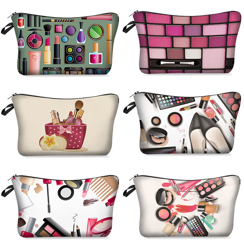 Digital Printing Makeup Cosmetics Series Cosmetic Bag Storage Bag Cross-border Explosion