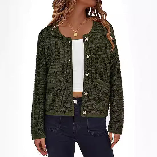 Women's Knitted Button Cardigan Top