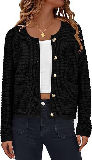 Women's Knitted Button Cardigan Top