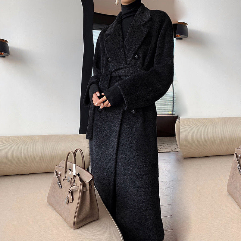 Solid Suli Sheep Camel Coat Women