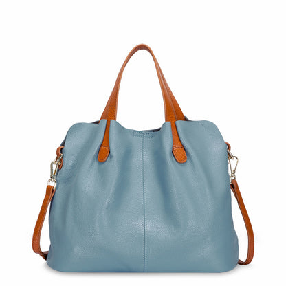 Leather bag women's mother bag soft leather tote bag