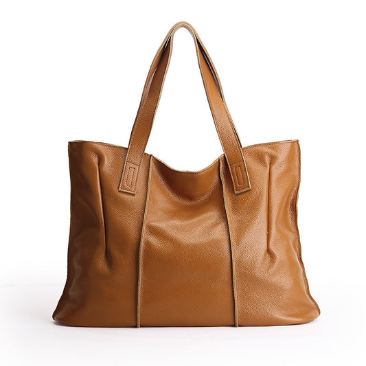 The First Layer Cowhide Handbags New Single-shoulder