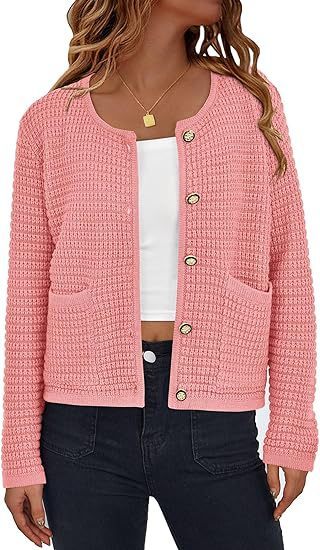 Women's Knitted Button Cardigan Top