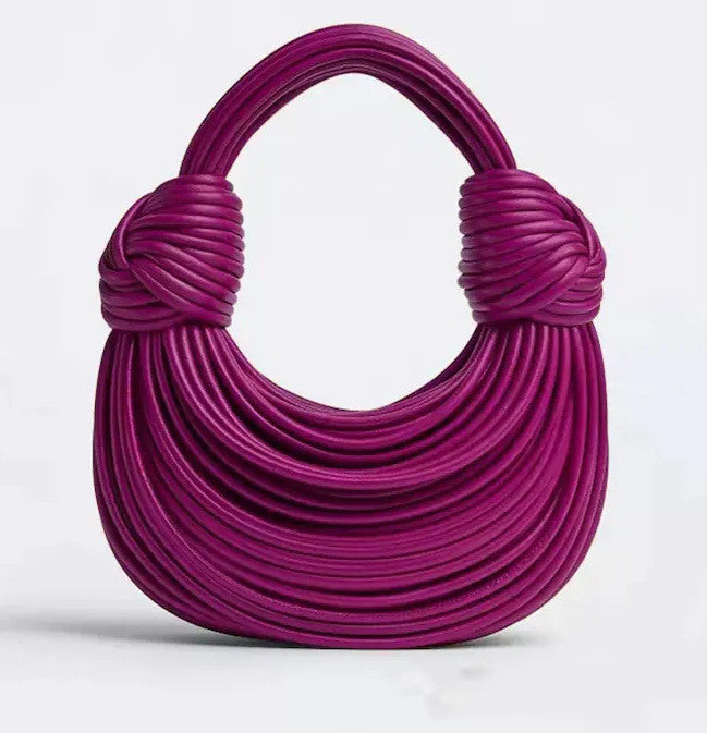 Knotted Noodle Weave Tote In Leather