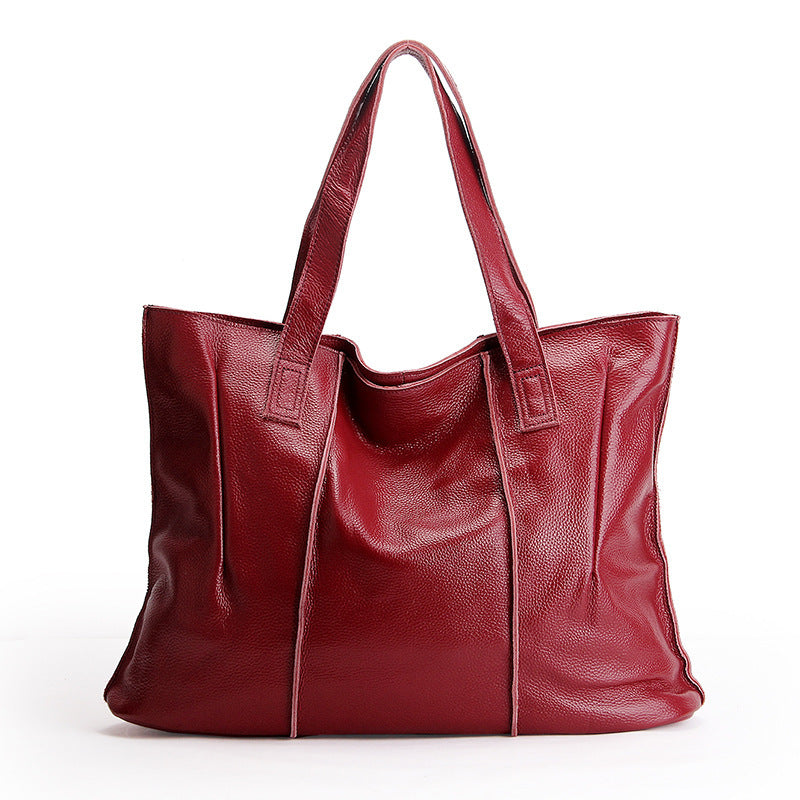 The First Layer Cowhide Handbags New Single-shoulder