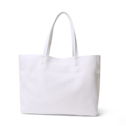 The First Layer Of Cowhide Large-capacity Tote Bag Cowhide Simple Soft Leather