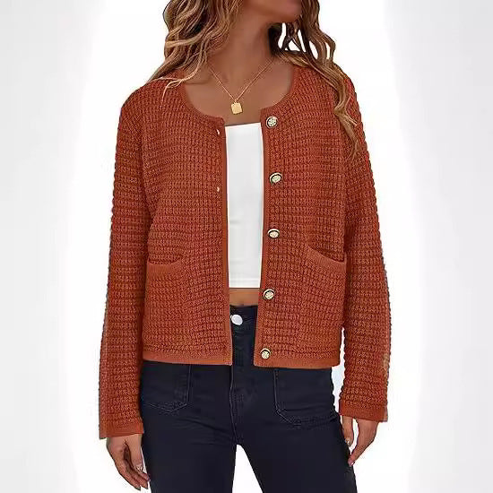 Women's Knitted Button Cardigan Top